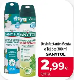 SPAR Lanzarote Sanytol desinfectante menta o tejidos oferta