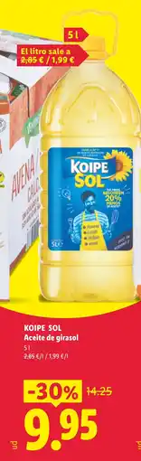 Lidl Koipe Sol Aceite de girasol oferta