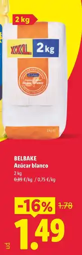 Lidl Belbake azúcar blanco oferta