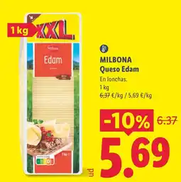 Lidl Milbona queso edam oferta
