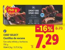 Lidl Chef Select costillas de vacuno oferta
