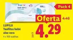 Lidl Lupilu toallitas bebé aloe vera oferta