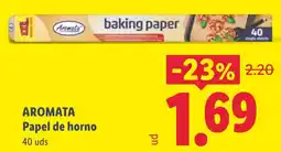 Lidl Aromata papel de horno oferta