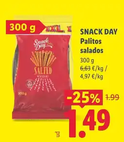 Lidl Snack Day palitos salados oferta