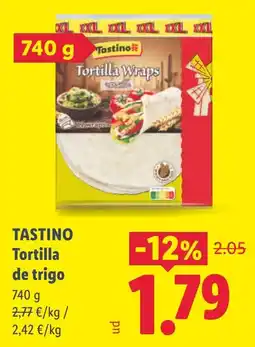 Lidl Tastino tortilla wraps oferta