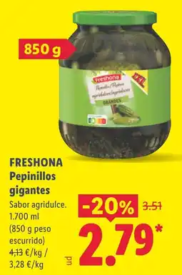 Lidl Freshona pepinillos gigantes oferta