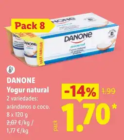 Lidl Danone yogur natural oferta