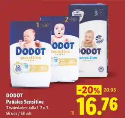Lidl Dodot pañales sensitive oferta