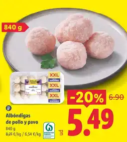 Lidl Albóndigas de pollo y pavo oferta