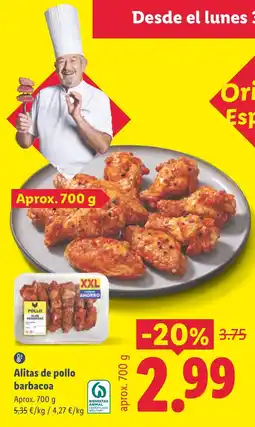 Lidl Pollo alas indonesias oferta
