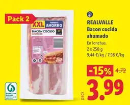 Lidl Realvalle bacon cocido ahumado oferta