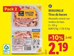 Lidl Realvalle tiras de bacon oferta