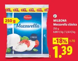 Lidl Milbona Mozzarella clásica oferta