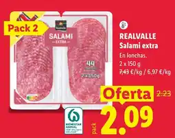 Lidl Realvalle salami extra oferta