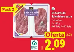 Lidl Realvalle salchichón extra oferta