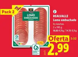 Lidl Realvalle lomo embuchado oferta