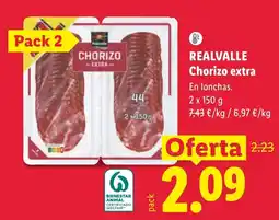 Lidl Realvalle chorizo extra oferta