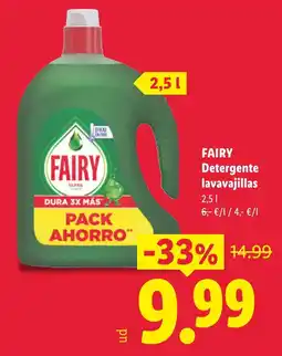 Lidl Fairy detergente lavavajillas oferta