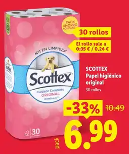 Lidl Scottex papel higiénico original oferta
