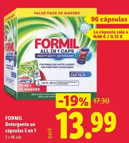 Lidl Formil detergente en cápsulas 5 en 1 oferta