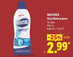 Lidl Neutrex Oxy blanco puro oferta