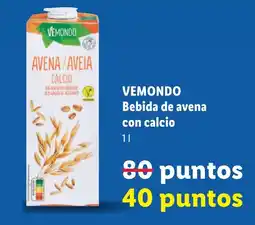 Lidl Vemondo bebida de avena con calcio oferta