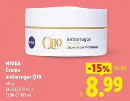 Lidl Nivea crema antiarrugas q10 oferta