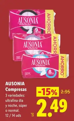 Lidl Ausonia compresas oferta