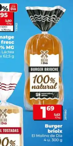 Dia El Molino de Dia burger brioix oferta