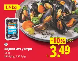 Lidl Mejillón vivo y limpio oferta