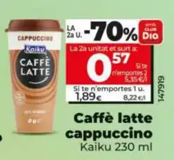 Dia Kaiku caffè latte cappuccino oferta
