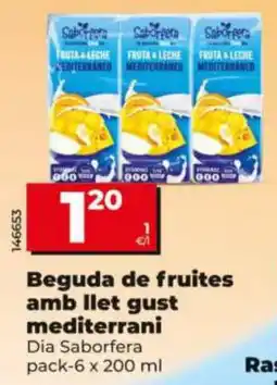 Dia Dia Saborfera beguda de fruites amb llet gust mediterrani oferta