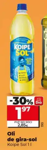 Dia Koipe Sol oli de gira-sol oferta