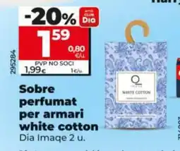 Dia white cotton sobre perfumat per armari oferta