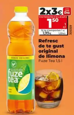 Dia Fuze Tea refresc de te gust original de llimona oferta