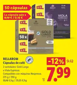 Lidl Bellarom cápsulas de café oferta