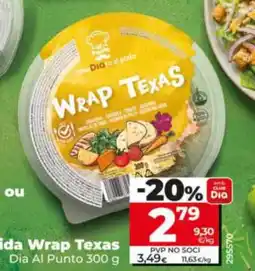 Dia Dia Al Punto Wrap Texas oferta