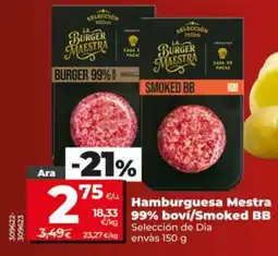 Dia La burger maestra hamburguesa mestra 99% boví/smoked bb oferta