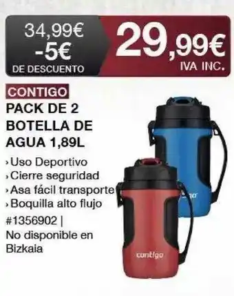Costco Contigo Pack De 2 Botella De Agua oferta