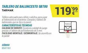 Decathlon Tablero De Baloncesto Sb 700 Tarmak oferta