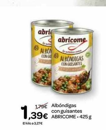 Dialprix Albóndigas Con Guisantes Abricome oferta