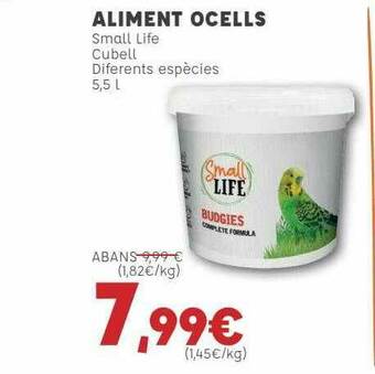 Kiwoko Aliment Ocells Small Life Cubell Diferents Espècies oferta