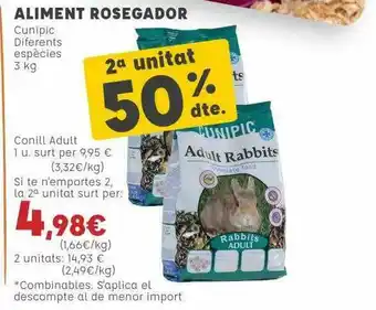 Kiwoko Aliment Rosegador Cunipic Diferents Espècies oferta