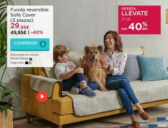 La tienda en casa Funda Reversible Sofá Cover 3 Plazas oferta