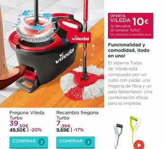 La tienda en casa Fregona Vileda Turbo Recambio Fregona Turbo oferta