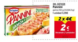 Hiper Usera Dr Oetker Pannini Jamón y Queso oferta