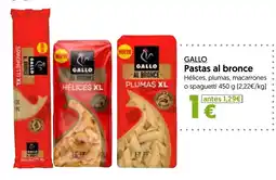 Hiper Usera Gallo pastas al bronce oferta