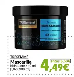 Hiper Usera TRESEMME Mascarilla hidratante oferta