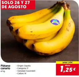 Hiper Usera Plátano canario oferta