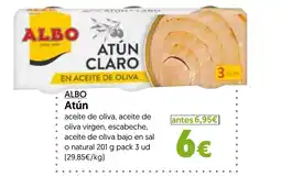 Hiper Usera Albo atún claro en aceite de oliva oferta